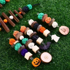 DOWNYPAWS - Boucles de perles en bois de pomme pour rongeurs type b