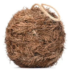 DOWNYPAWS - Cage à oiseaux en paille tissée à la main - maison d'oiseaux écologique créative, décoration de jardin respirante