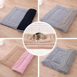 DOWNYPAWS - 75*50cm coussin de lit pour chien,réversible,velours côtelé