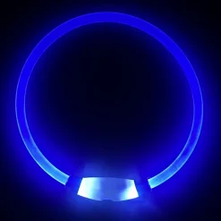 DOWNYPAWS - Collier lumineux rechargeable pour chien bleu taille m, circonférence 50 cm