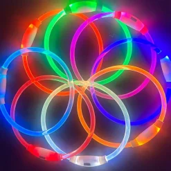 DOWNYPAWS - Collier lumineux rechargeable pour chien taille s : 30 cm de circonférence