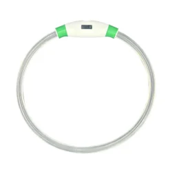 DOWNYPAWS - Collier lumineux rechargeable pour chien vert taille s : circonférence 30 cm