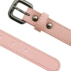 DOWNYPAWS - Collier traqueur gps pour chats et chiens - en cuir synthétique rose xs