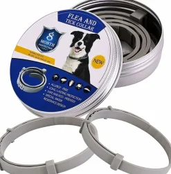 DOWNYPAWS - Colliers anti - puces et anti -tiques, lot de 2 pour chiens