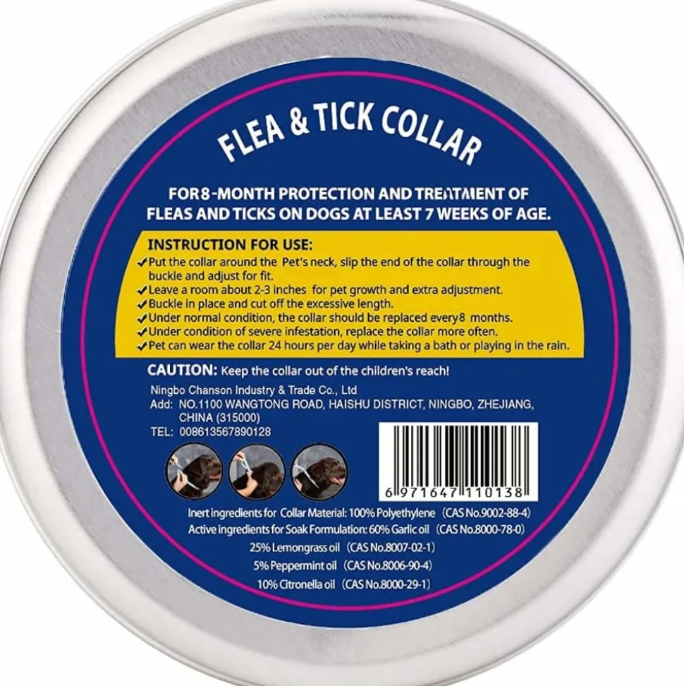 DOWNYPAWS - Colliers anti - puces et anti -tiques, lot de 2 pour chiens