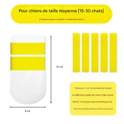 DOWNYPAWS - Couvoirs à pied jetables pour chien, non tissés, anti - glissement et imperméables taille m downypaws