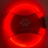 DOWNYPAWS - Discovolant lumineux rechargeable avec led pour chien feu rouge