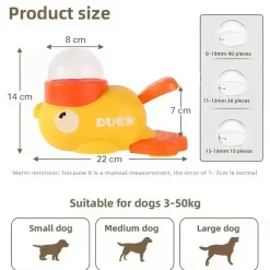 DOWNYPAWS - Distributeur automatique de nourriture pour chien : jouet interactif pour dresseur actionné par un bouton