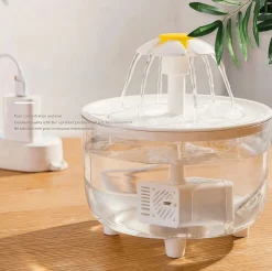 DOWNYPAWS - Distributeur d'eau en circulation pour chats: filtre automatique flux d'eau en direct - fournitures pour animaux de compagnie