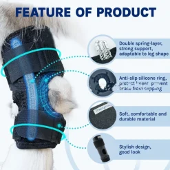 DOWNYPAWS - Gaine de protection pour pattes de chien après opération, support pour genoux taille l