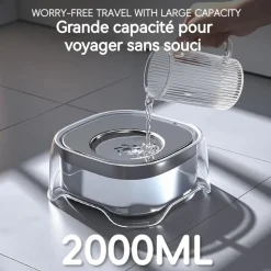 DOWNYPAWS - Gamelle à eau - anti - éclaboussures 2l facile à nettoyer