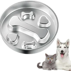 DOWNYPAWS - Gamelle anti-glouton pour chien - inox antidérapant