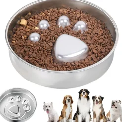 DOWNYPAWS - Gamelle anti-glouton pour chien - inox antidérapant