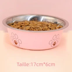 DOWNYPAWS - Gamelle en acier inoxydable pour chien et chat