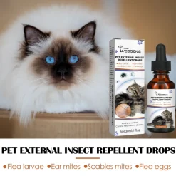 DOWNYPAWS - Gouttes antiparasitaires externes pour animaux de compagnie, 30 ml