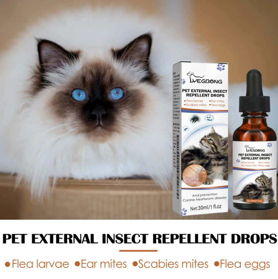 DOWNYPAWS - Gouttes antiparasitaires externes pour animaux de compagnie, 30 ml