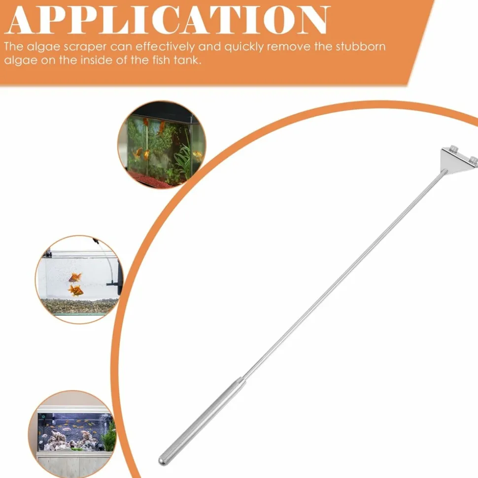 DOWNYPAWS - Grattoir à algues pour aquarium - long manche antidérapant