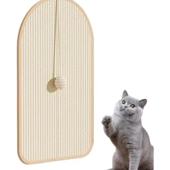 DOWNYPAWS - Griffoir pour chat-tapis à griffespour chat avec balle-55*30cm