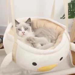 DOWNYPAWS - Hamac pour chat en forme de poulet-peut être posé à plat ou suspendu