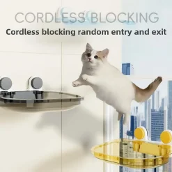 DOWNYPAWS - Hamac transparent pour chat avec ventouse - nid de couchage suspendu, grand surface & super porteur