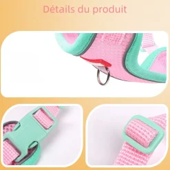 DOWNYPAWS - Harnais avec laisse pour chat m