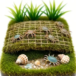 DOWNYPAWS - Jeu d'escalade pour hermit crab et escargot 2 pièces