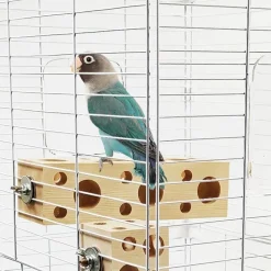 DOWNYPAWS - Jouet à mâcher - en bois de pin, avec trous, durable