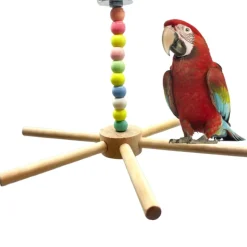 DOWNYPAWS - Jouet perchoir rotatif pour oiseaux