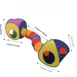 DOWNYPAWS - Jouet tunnel tente pour chatpliable