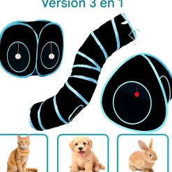 DOWNYPAWS - Jouet tunnel tente pour chatpliable