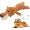 DOWNYPAWS - Jouets à mâcher pour chiens-jouet à couinement pour chiens forme de lion-32*11cm
