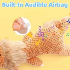 DOWNYPAWS - Jouets à mâcher pour chiens-jouet à couinement pour chiens forme de lion-32*11cm