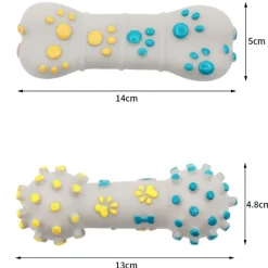 DOWNYPAWS - Jouets à mâcher pour chiens 3 articles-anneau d'épines, haltère + os + boule de tonnerre