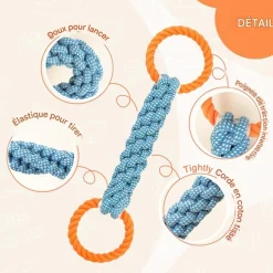 DOWNYPAWS - Jouets en corde, jouets de tir à la corde atténuation de l'anxiété, matériau durable, bonne dimension, conception fonctionnelle