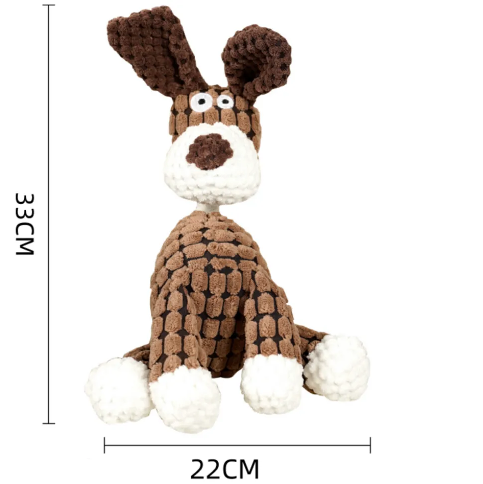 DOWNYPAWS - Jouets pour chiens en forme de crocodile, d'âne, de mouton, de renard, de lapin, d'éléphant, de cochon