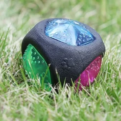 DOWNYPAWS - Jouets pour chiens de compagnie: jouets de loisirs résistants aux morsures balles d'entraînement interactive sonores et lumineuses