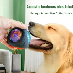 DOWNYPAWS - Jouets pour chiens de compagnie: jouets de loisirs résistants aux morsures balles d'entraînement interactive sonores et lumineuses
