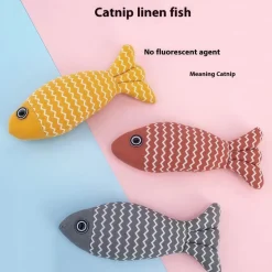 DOWNYPAWS - Jouets pour chats: simulation d'herbe à chat poisson teaser dentition