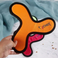 DOWNYPAWS - Jouets pour chiens-frisbee pour chien boomerang 2 articles-jaune + rouge