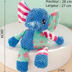 DOWNYPAWS - Jouets pour chiens en forme de crocodile, d'âne, de mouton, de renard, de lapin, d'éléphant, de cochon