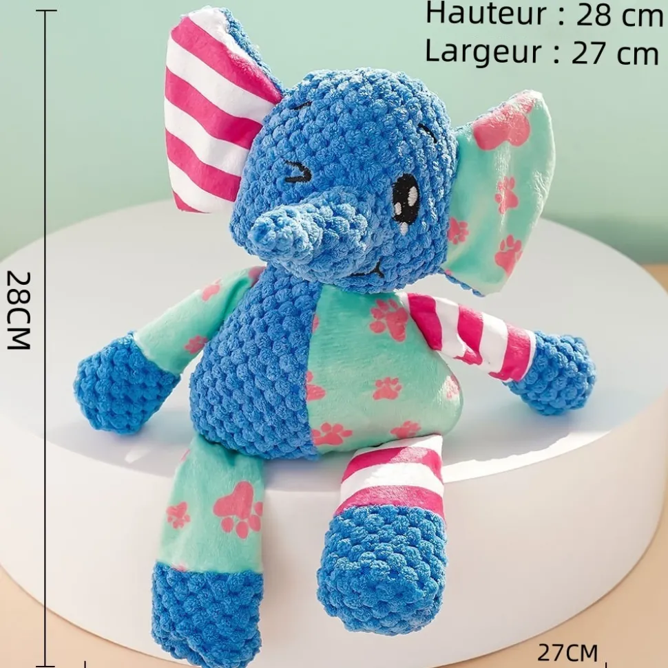DOWNYPAWS - Jouets pour chiens en forme de crocodile, d'âne, de mouton, de renard, de lapin, d'éléphant, de cochon
