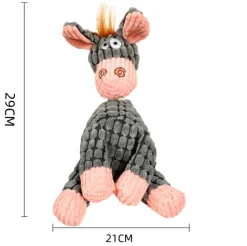 DOWNYPAWS - Jouets pour chiens en forme de crocodile, d'âne, de mouton, de renard, de lapin, d'éléphant, de cochon