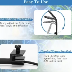 DOWNYPAWS - Lampe led 7w clip pour aquarium - étanche