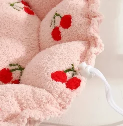 DOWNYPAWS - Lit en peluche pour chat: nuage pétales citrouille modélisation réglable double usage chaud