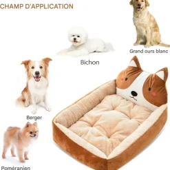 DOWNYPAWS - Lit pour chien brun