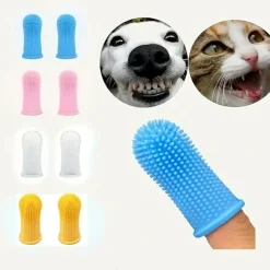 DOWNYPAWS - Lot de 4 brosses à dents ultra - douces pour chiens et chats
