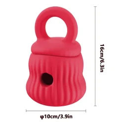 DOWNYPAWS - Mangeur lent de chien en silicone médical certifié fda rouge clair