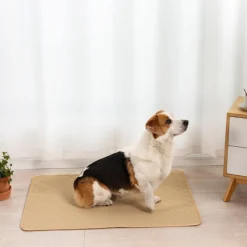DOWNYPAWS - Nappe anti-urine pour animaux de compagnie réutilisable 45*60cm beige