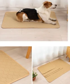 DOWNYPAWS - Nappe anti-urine pour animaux de compagnie réutilisable 45*60cm beige