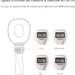 DOWNYPAWS - Nourriture et cuillères - numérique, portable, pour alimentation animale